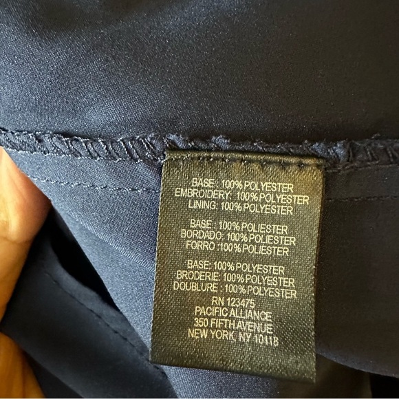 Tahari Womens Navy Blue Floral Embroiled Sleeveless Midi Summer Dress Size 6 - Picture 6 of 11